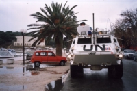 Norsk Sisu på strandpromenaden i Makarska, Kroatia 1995